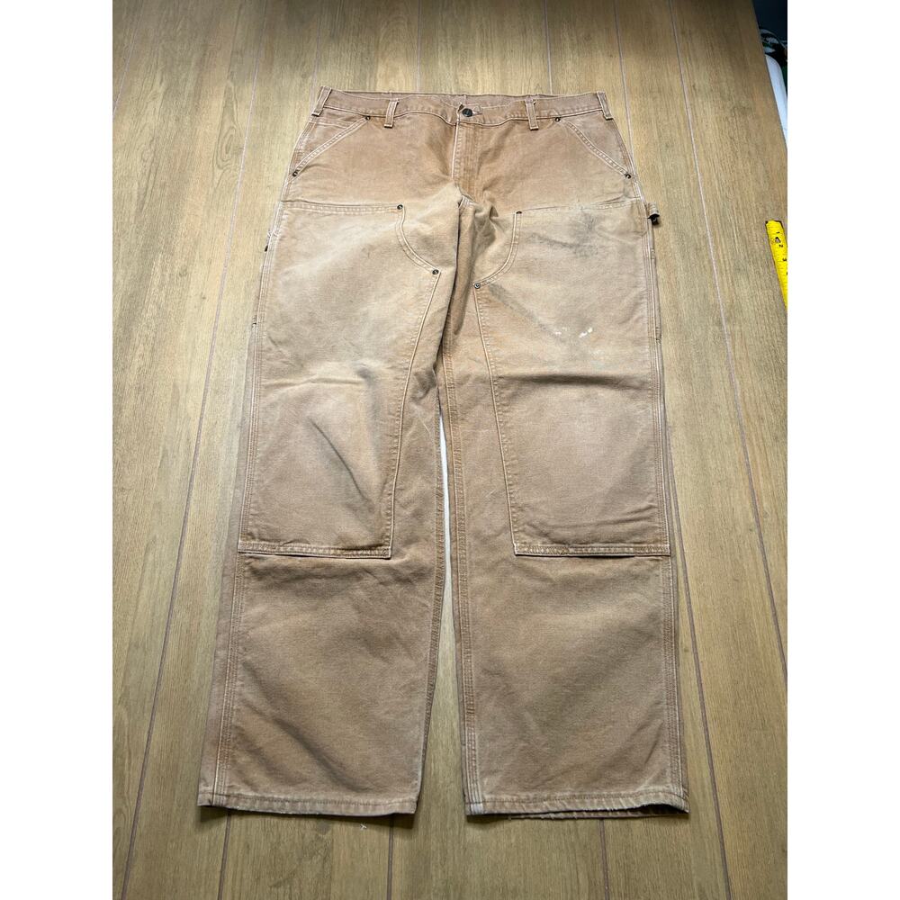 Vintage Carhartt Pants Mens 38x32 Brown B136 Workwear Double Knee Y2K - Picture 9 of 15